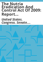 The_Nutria_Eradication_and_Control_Act_of_2009